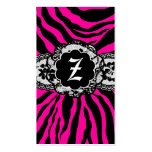 311-Zees Sexy Safari: NEON FLAMINGO BUSINESS CARD business cards