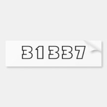 31337 BUMPER STICKER