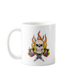318 Flaming Skull Tattoo Coffee Mugs