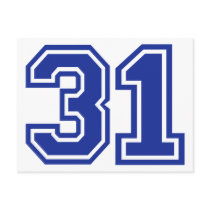 31 - number post cards