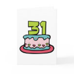 31 Year Old Birthday Cake Card