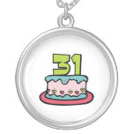 31 Year Old Birthday Cake Custom Necklace