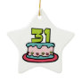 31 Year Old Birthday Cake Christmas Ornaments
