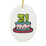31 Year Old Birthday Cake Christmas Tree Ornament