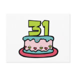 31 Year Old Birthday Cake Postcards