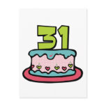 31 Year Old Birthday Cake postcards