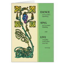 3262 Celtic Dance, Sing, Live Greeting Cards