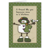 3280 Snow Lady Best Friends Greeting Card