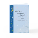 3290 Godson Birthday, Stars Danced in Heaven Cards