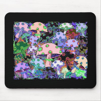 32 Mushrooms #4 Mouse Mats by hadleymonster