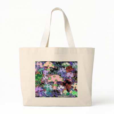 32 Mushrooms Tote Bag by hadleymonster