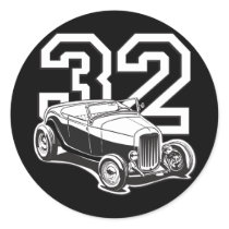 32 Roadster Round Sticker