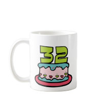 32 Year Old Birthday Cake Mugs