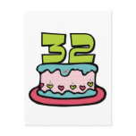 32 Year Old Birthday Cake Postcard