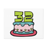 32 Year Old Birthday Cake postcards
