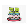 32 Year Old Birthday Cake Post Cards