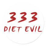 333 Diet Evil stickers