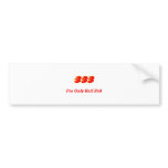333 I'm Only Half Evil Bumper Sticker