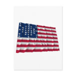 33-star flag, Fort Sumter storm pattern Postcard