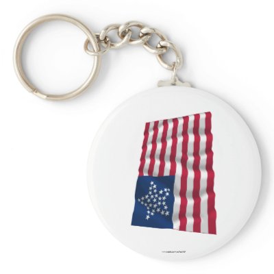 33-star flag, Great Star pattern Keychain by Vexillophile