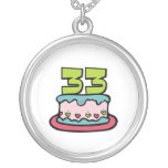 33 Year Old Birthday Cake Pendant