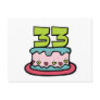 33 Year Old Birthday Cake Post Cards