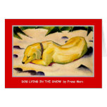 33a  Dog Lying in the Snow Greeting Card