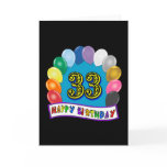 33rd Birthday Balloons Design Cards