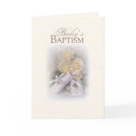 3429 Baby's Baptism Shoes Yellow Roses cards