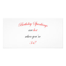 34 Birthday Spanking Picture Card