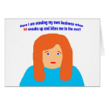 34 bites me in the ass greeting card