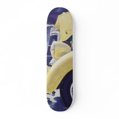 "34 Ford" Car Watercolor Skate Board Deck by PaulJacksonart