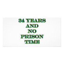 34 No prison time Personalised Photo Card