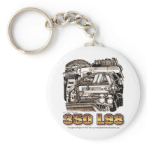 350 L98 Corvette Engine Keychains