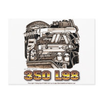 350 L98 Corvette Engine Postcard