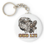350 LT1 Corvette Engine Keychains