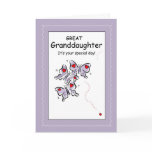 3542 Great Granddaughter Butterflies Birthday cards