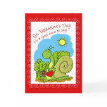 3571 Valentine Snail Greeting Card