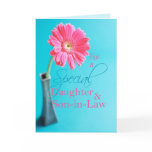 3575 Daughter & Son-in-Law Valentine Pink Daisy Greeting Card