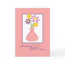 3586 Admin Pro Day Flowers Thanks Card