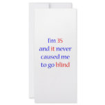 35 Never gone blind Full Color Rack Card