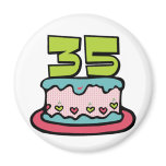 35 Year Old Birthday Cake magnets