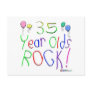 35 Year Olds Rock ! Postcard