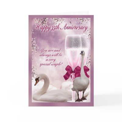 35th Anniversary - Coral Anniversary Card by moonlake