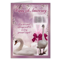 35th Anniversary - Coral Anniversary Card