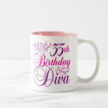 35th Birthday Diva Coffee Mugs