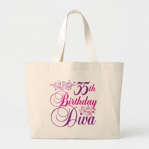 35th Birthday Diva Tote Bags