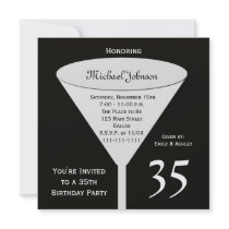35th Birthday Party Invitation -- A Toast for 35