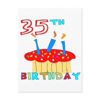 35th Birthday Post Card by birthdayzoo