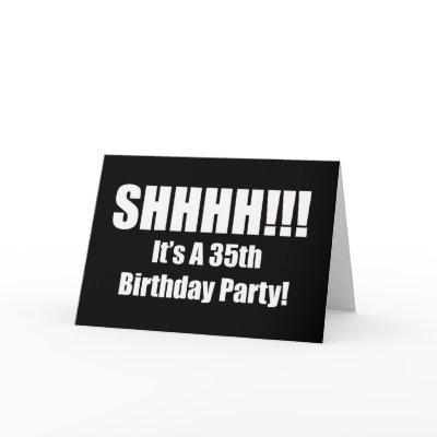 35th Birthday Suprise Party Invitation Cards by freespiritdesigns
